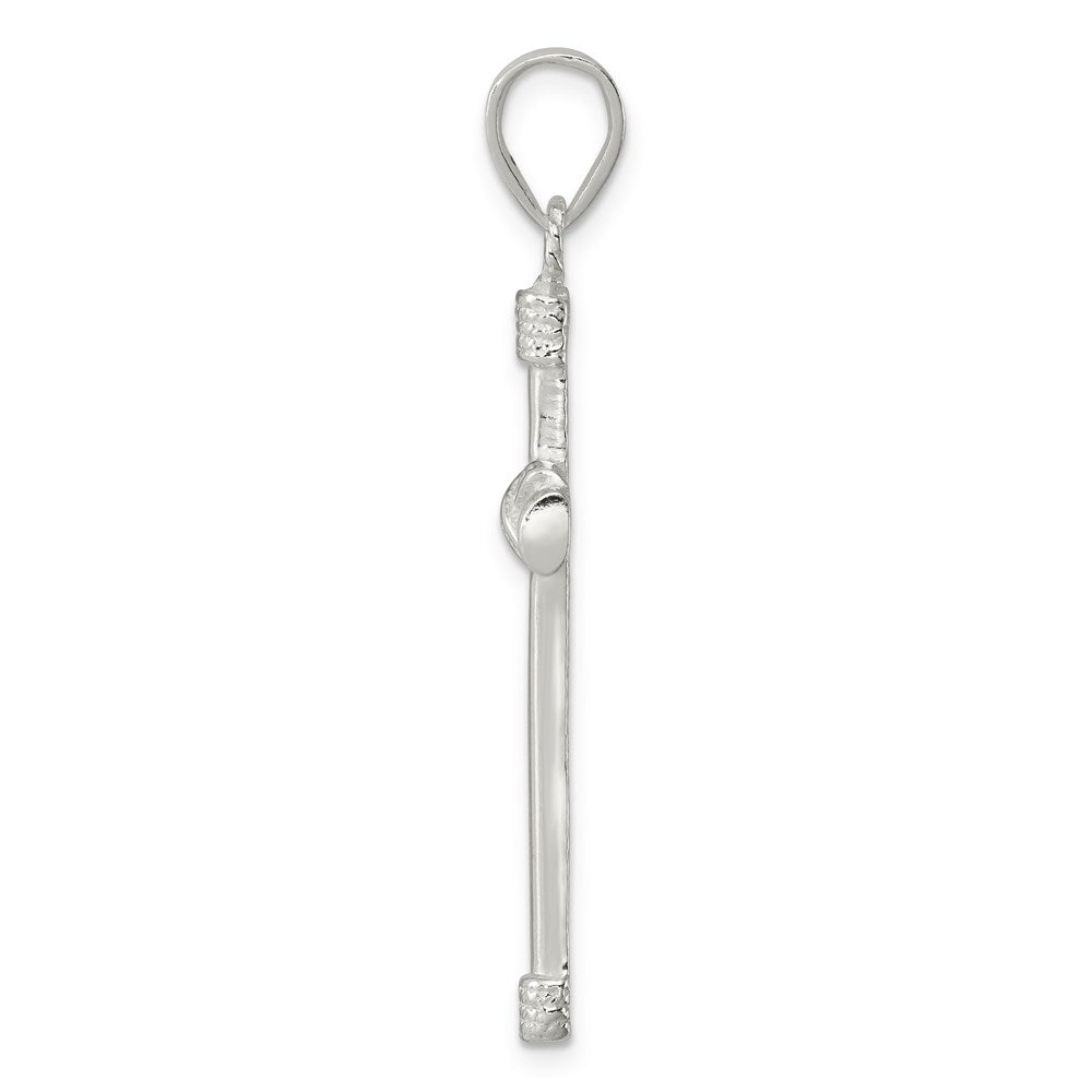 Sterling Silver Polished Cross Pendant QC6655