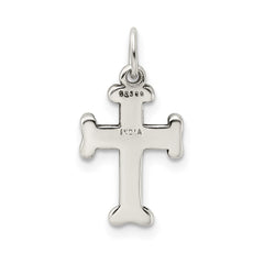 Sterling Silver Antiqued Cross Charm QC6658