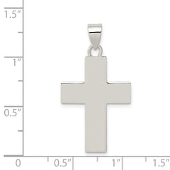 Sterling Silver Rhodium-plated Polished Lords Prayer Cross Pendant QC6661