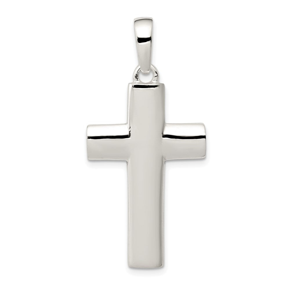 Sterling Silver Polished Cross Pendant QC6663