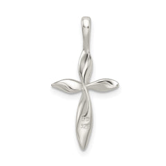 Sterling Silver Twisted Cross Pendant QC6664
