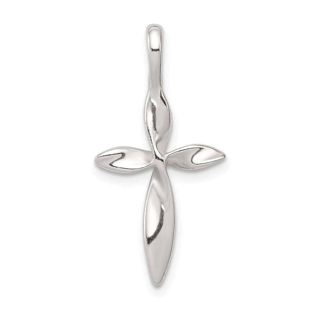 Sterling Silver Twisted Cross Pendant QC6664