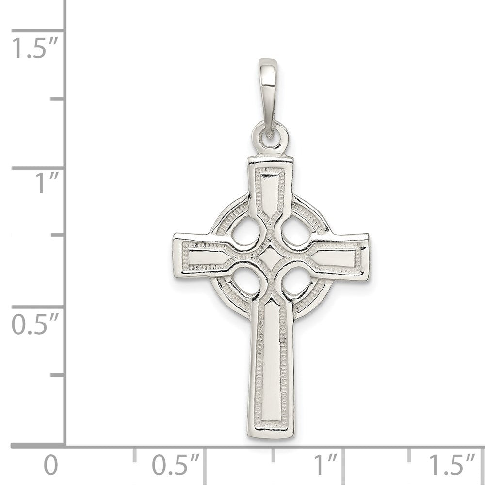 Sterling Silver Polished Cross Pendant QC6679