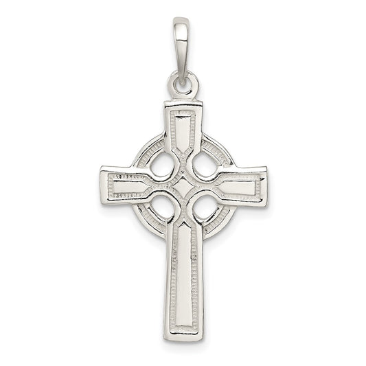 Sterling Silver Polished Cross Pendant QC6679