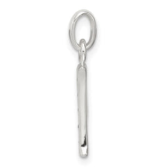 Sterling Silver White CZ Letter P Initial Pendant QC6716P