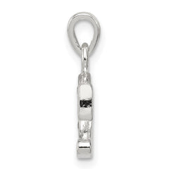 Sterling Silver CZ Letter C Initial Pendant QC6717C