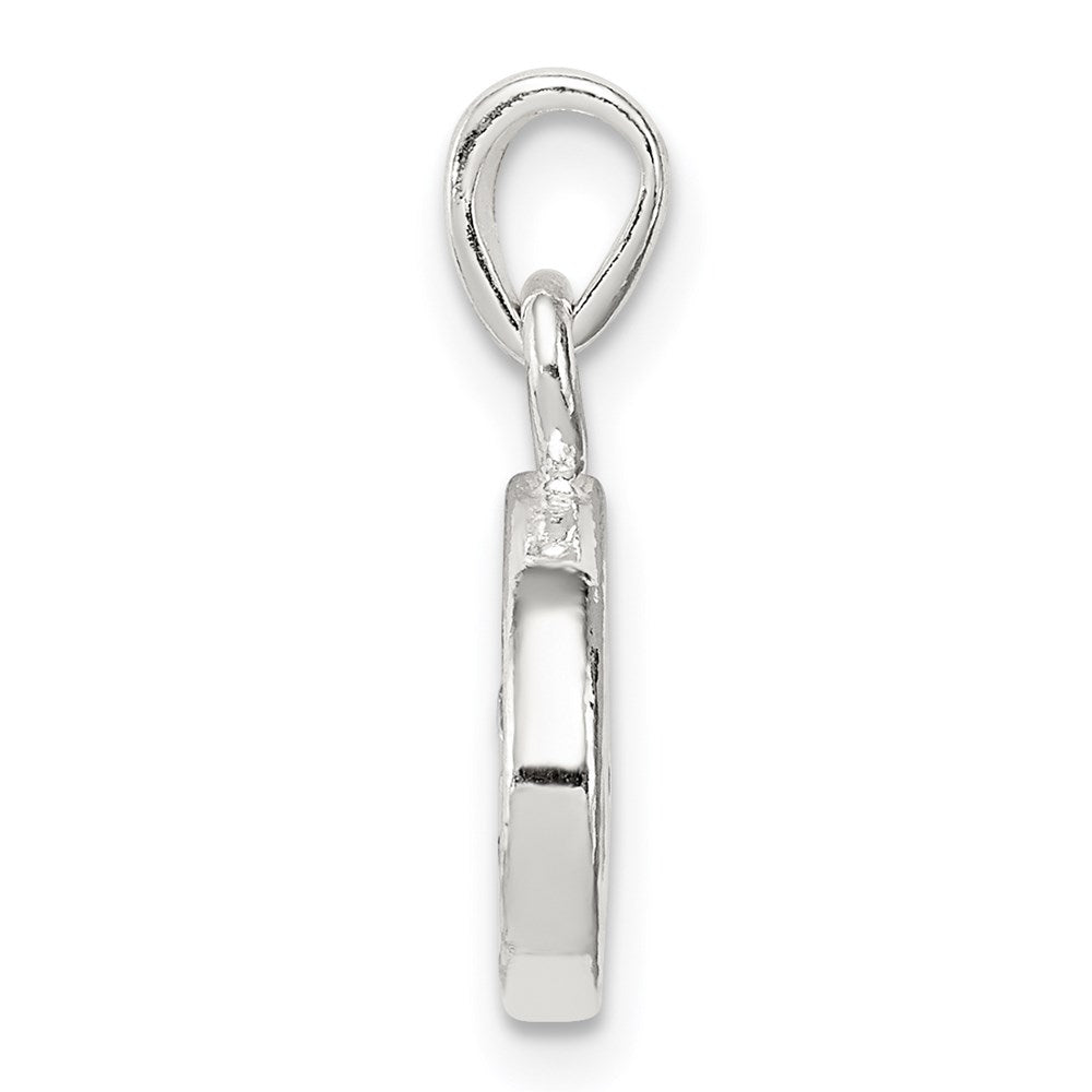 Sterling Silver CZ Letter O Initial Pendant QC6717O