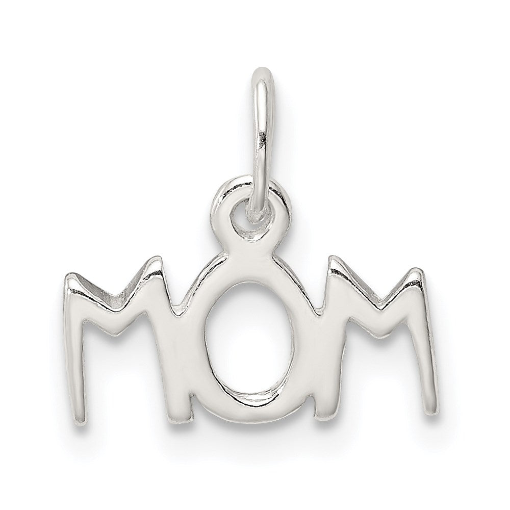 Sterling Silver Polished Mom Charm QC6755