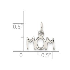 Sterling Silver Polished Mom Charm QC6755