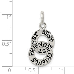Sterling Silver Best Friends Charm QC6765