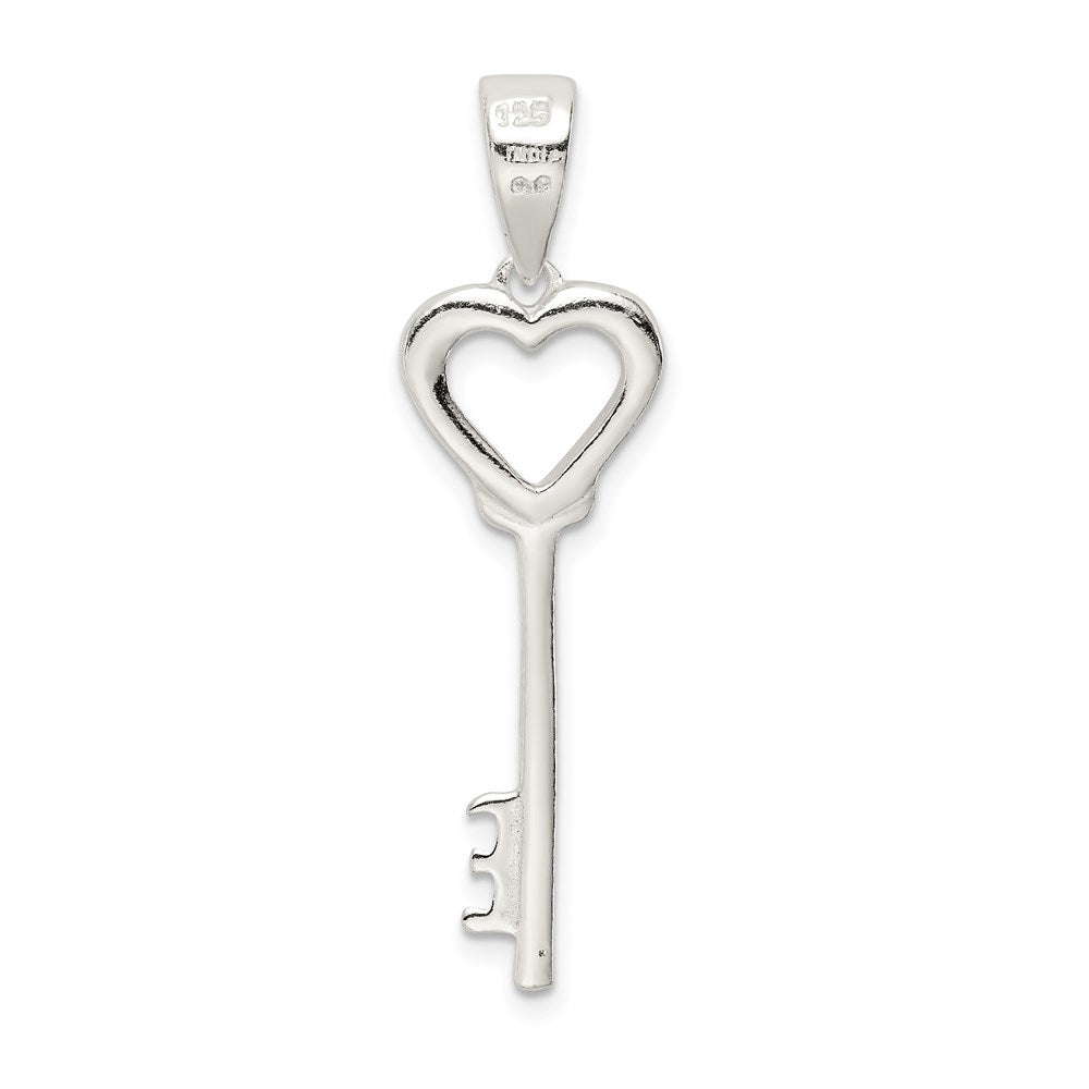 Sterling Silver Polished Key Pendant QC6781