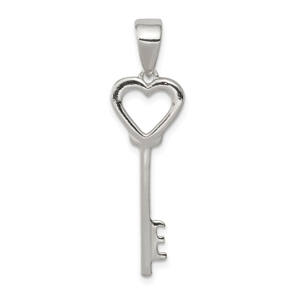 Sterling Silver Polished Key Pendant QC6781