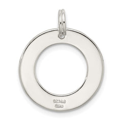 Sterling Silver Polished Enameled Follow Your Dreams Circle Charm QC6827