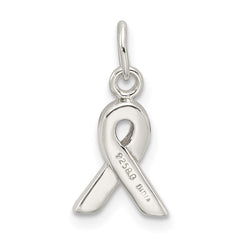 Sterling Silver White Enameled Awareness Charm QC6831