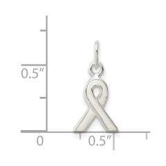 Sterling Silver White Enameled Awareness Charm QC6831