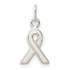 Sterling Silver White Enameled Awareness Charm QC6831