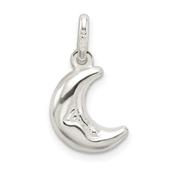 Sterling Silver 3-D Half Moon Charm QC6845