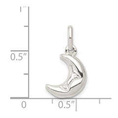 Sterling Silver 3-D Half Moon Charm QC6845