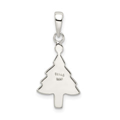 Sterling Silver Enameled Christmas Tree Pendant QC6885