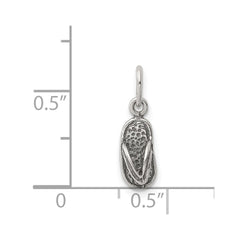 Sterling Silver Antiqued& Textured Flip Flop Children's Charm QC6908