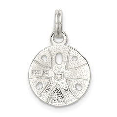 Sterling Silver Rhodium-plated Polished Sand Dollar Charm QC6913
