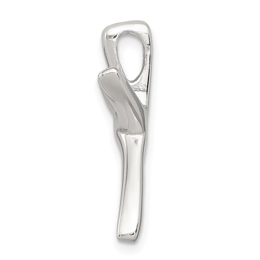 Sterling Silver Rhodium-plated Starfish Slide Pendant QC6920