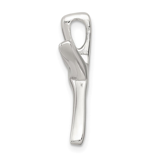 Sterling Silver Rhodium-plated Starfish Slide Pendant QC6920