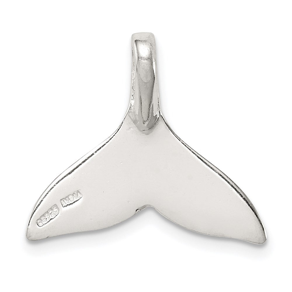 Sterling Silver Whale Tail Slide Pendant QC6941