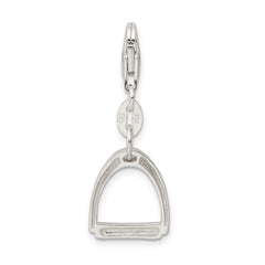 Sterling Silver Small Polished Horse Stirrup Charm QC6963