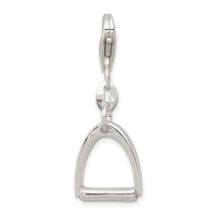 Sterling Silver Small Polished Horse Stirrup Charm QC6963