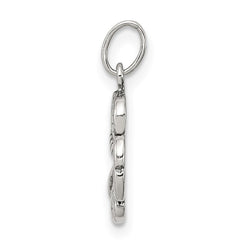 Sterling Silver Antiqued 4-Leaf Clover Charm QC6996