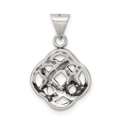 Sterling Silver Antiqued Celtic Knot Pendant QC7007