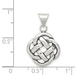 Sterling Silver Antiqued Celtic Knot Pendant QC7007