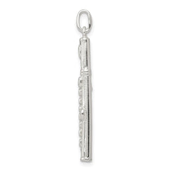 Sterling Silver Flute Charm QC7113