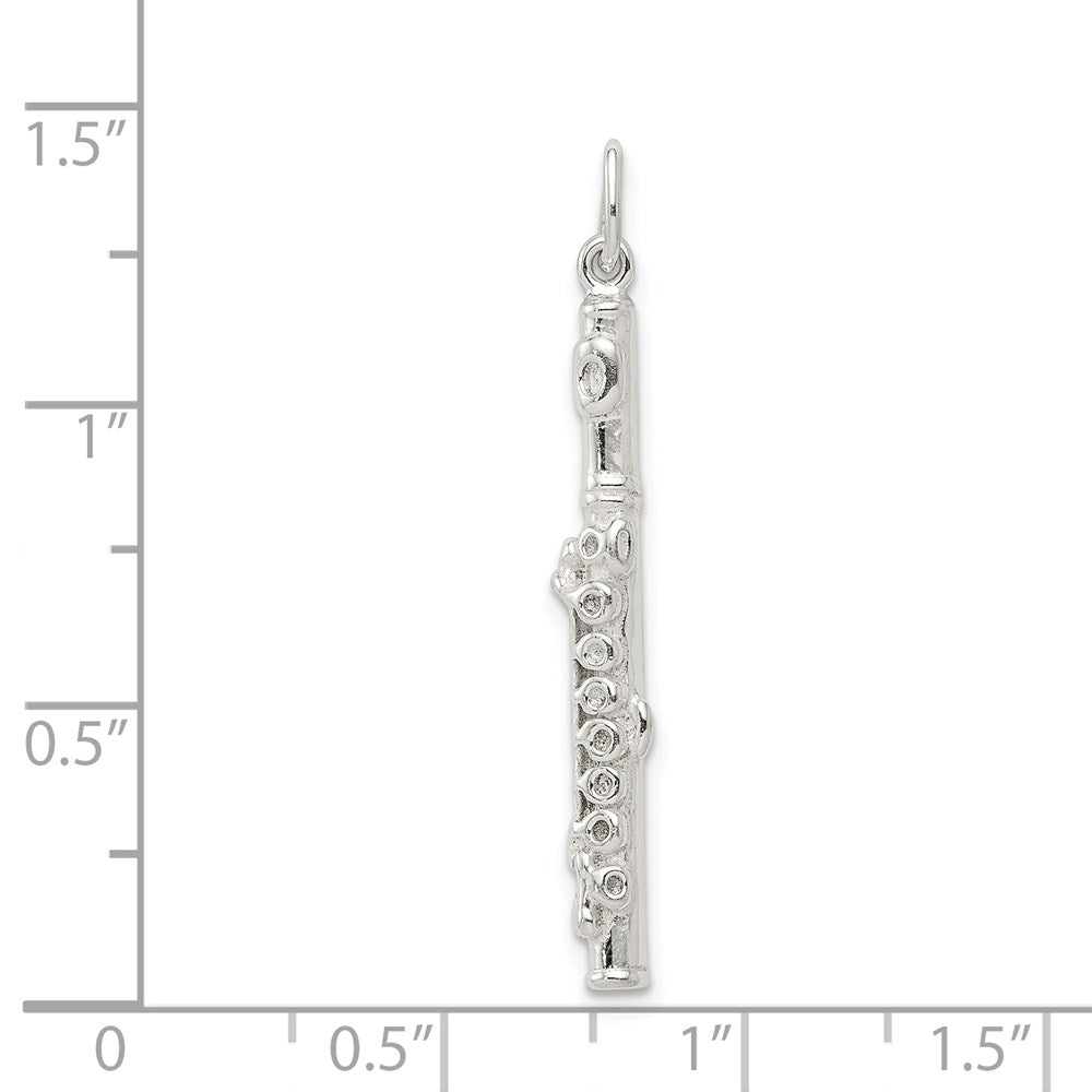 Sterling Silver Flute Charm QC7113