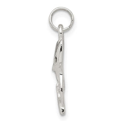 Sterling Silver Enameled Cat Charm QC7161