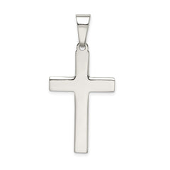 Sterling Silver Polished Cross Pendant QC7223