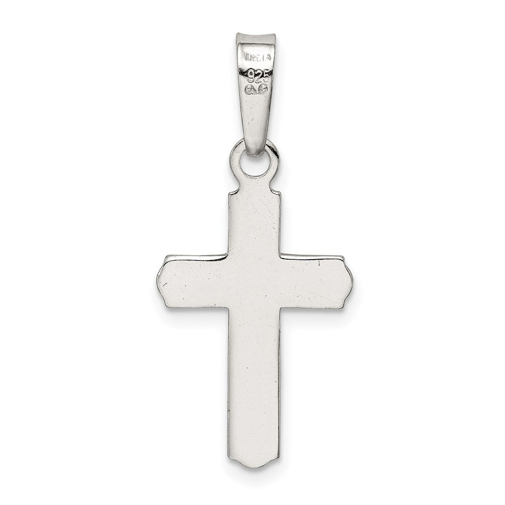 Sterling Silver Polished Cross Pendant QC7229