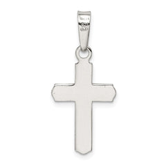 Sterling Silver Polished Cross Pendant QC7229