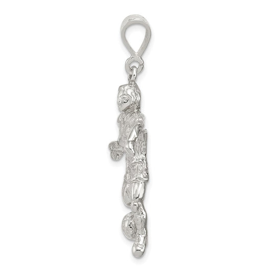 Sterling Silver Soccer Player Charm QC723