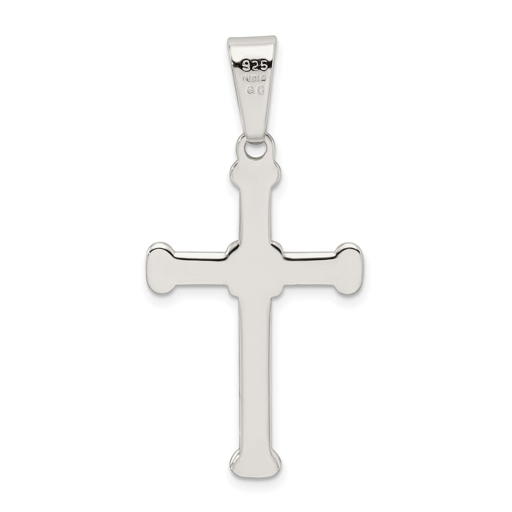 Sterling Silver Polished Cross Pendant QC7241