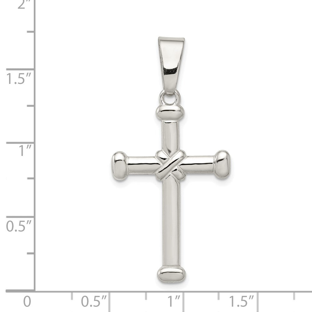 Sterling Silver Polished Cross Pendant QC7241