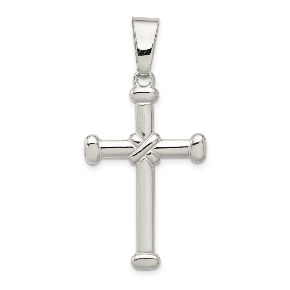 Sterling Silver Polished Cross Pendant QC7241