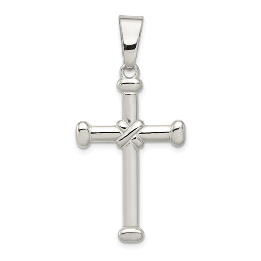 Sterling Silver Polished Cross Pendant QC7241