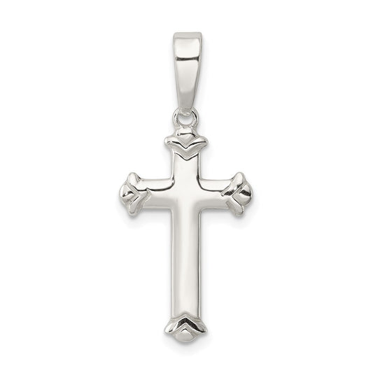 Sterling Silver Polished Cross Pendant QC7249