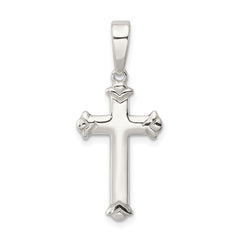 Sterling Silver Polished Cross Pendant QC7249