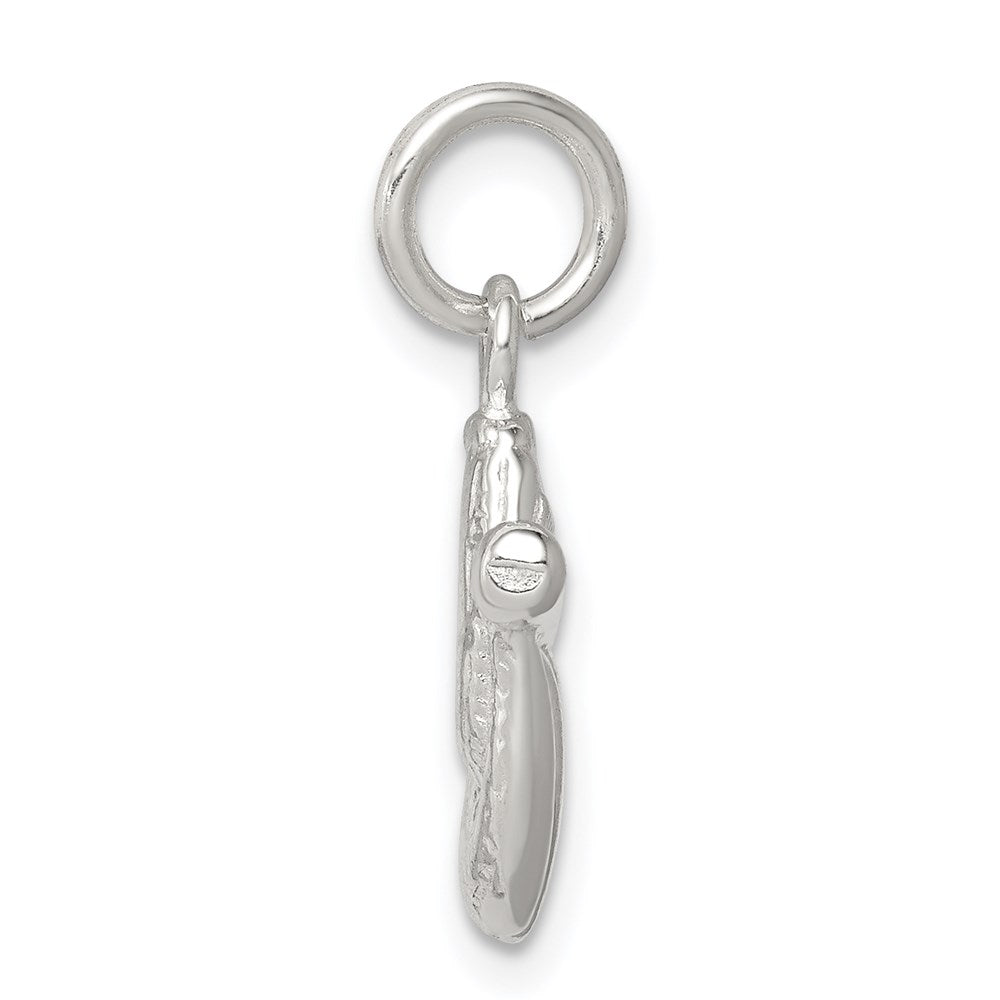 Sterling Silver Baseball Glove & Bat Charm QC725