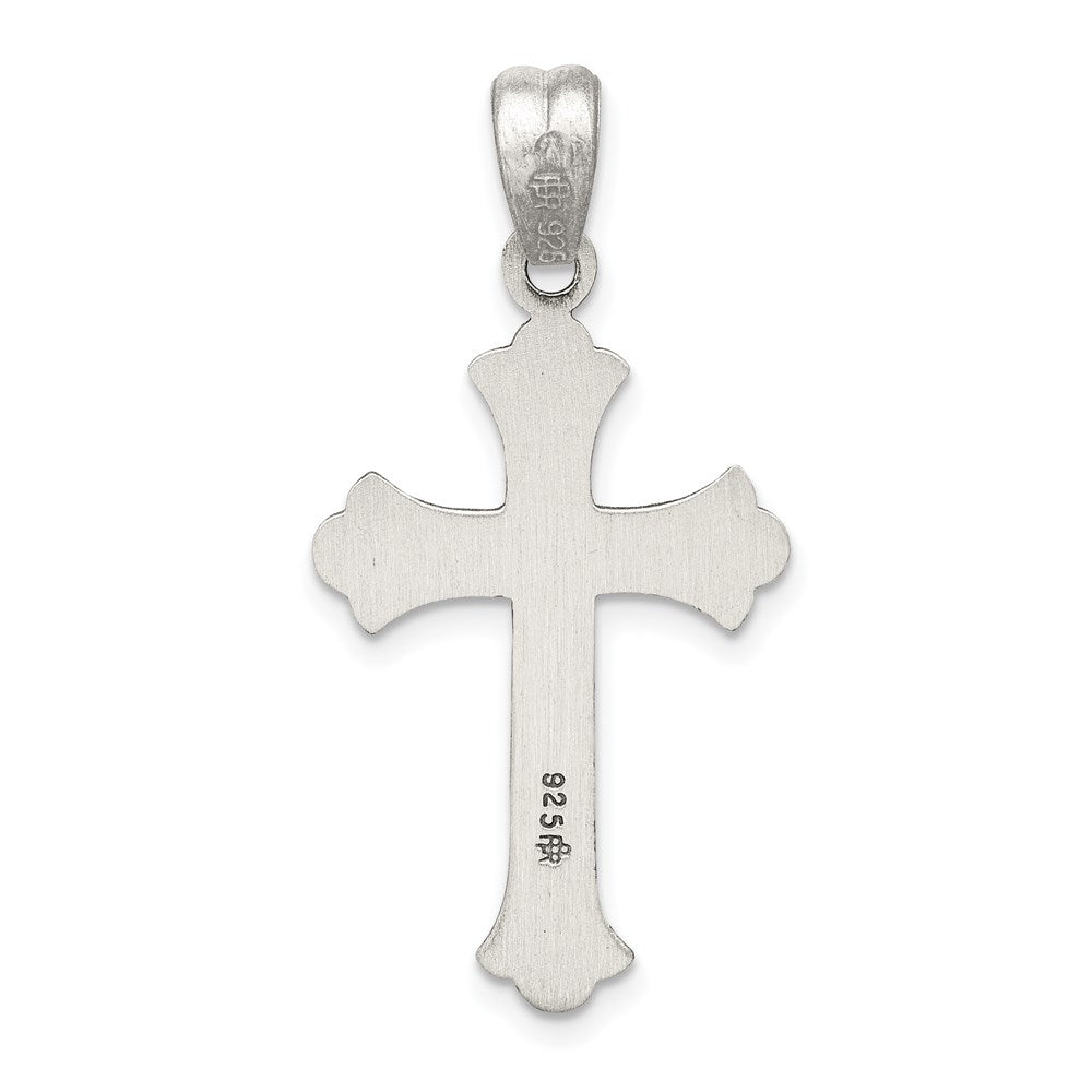 Sterling Silver Antiqued Cross Pendant QC7257