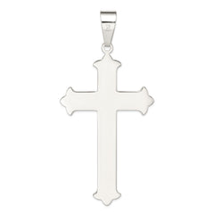Sterling Silver Polished Cross Pendant QC7258