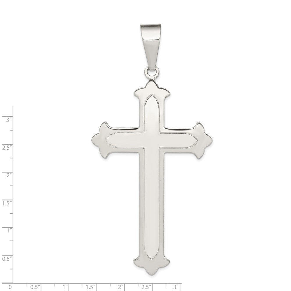 Sterling Silver Polished Cross Pendant QC7258